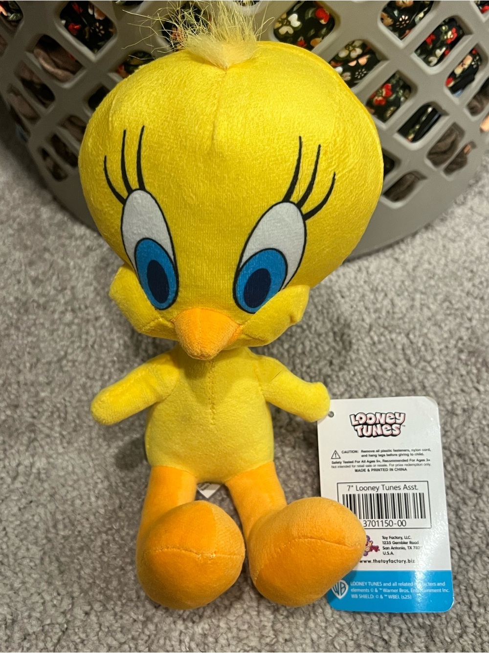 NWT Looney Tunes 7" Tweety Bird Plush